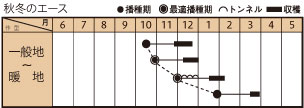 秋冬のエースの作型カレンダー