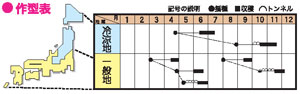 サバイパクチーの作型カレンダー