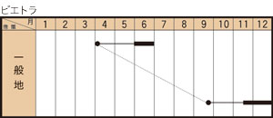 ビエトラ・トリコローレの作型カレンダー